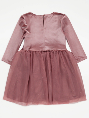 Pink Velour Tutu Dress | Kids | George ...